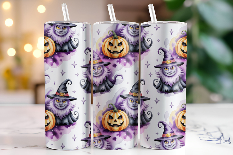 Halloween Pumpkin Tumbler Wrap | Sublimation | Tumblers