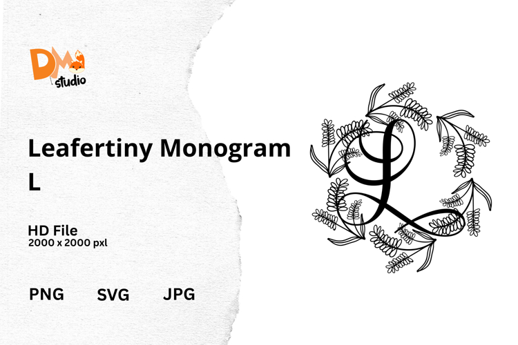 Floral Monogram Letter Svg Image 3