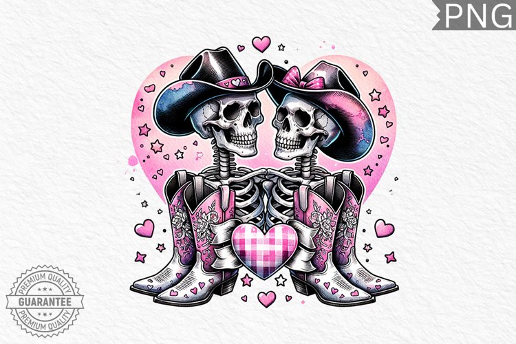 Valentines Day Skeleton PNG - Valentine Clipart Sublimation