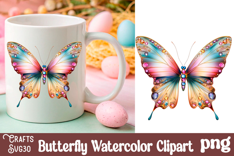 Butterfly Flowers Clipart Sublimation png Butterfly Clip Art