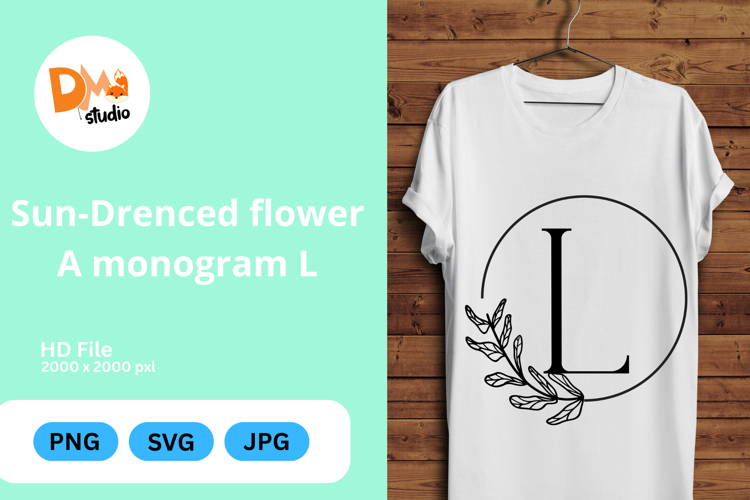 Sun-Drenched Flower Monogram