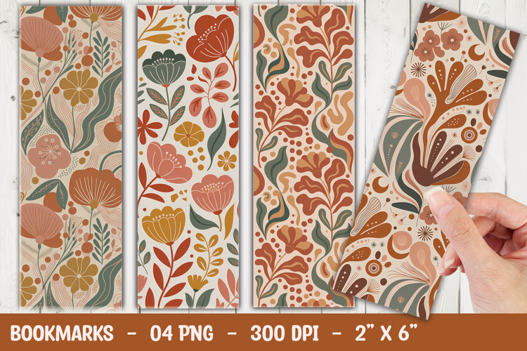 Retro Floral Bookmark Sublimation