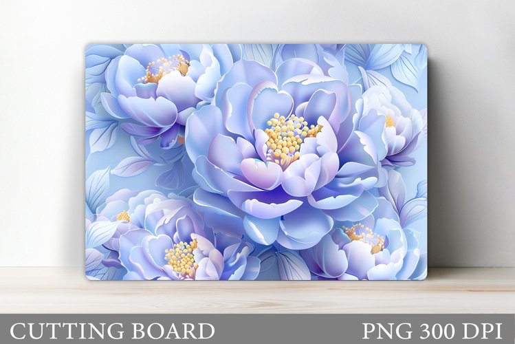 Peony Cutting Board. Floral Cutting Board Design