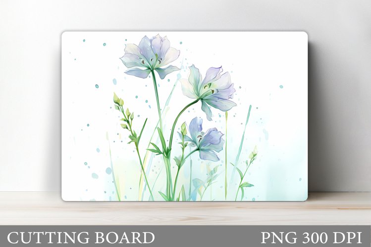 Flowers Cutting Board Design. Cutting Board Sublimation example image 1