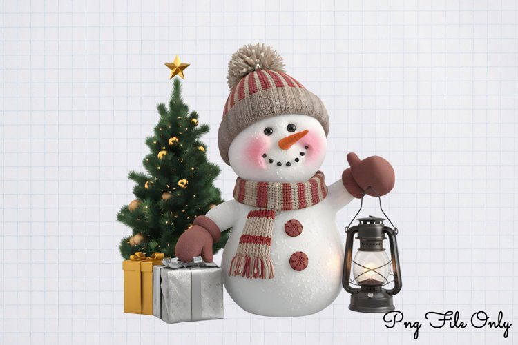 Christmas Snowman Clipart Image 24
