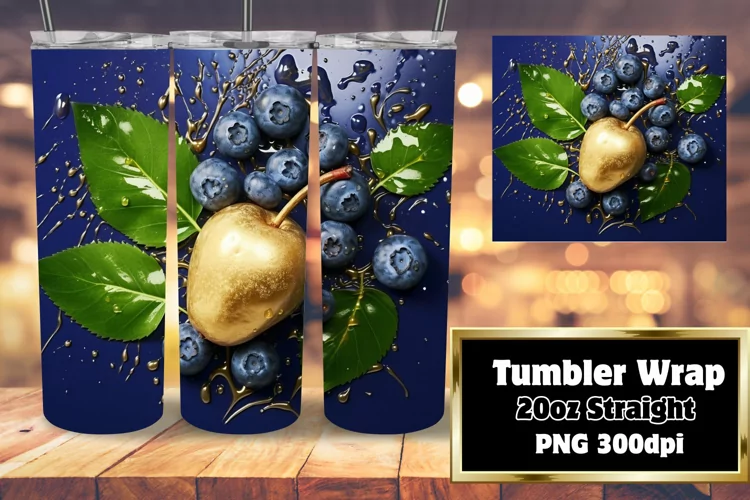 Color Splash 3D Tumbler Wrap