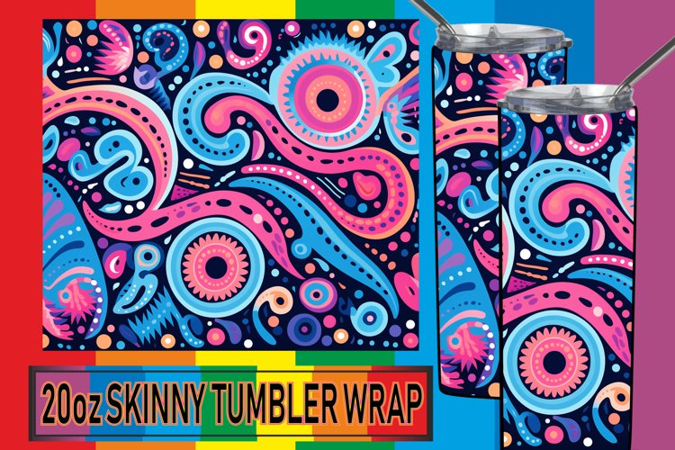 Vibrant Canvas of Colors: Colorful Tumbler Design example image 1