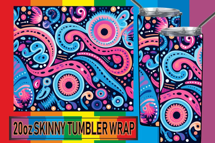 Vibrant Canvas of Colors: Colorful Tumbler Design