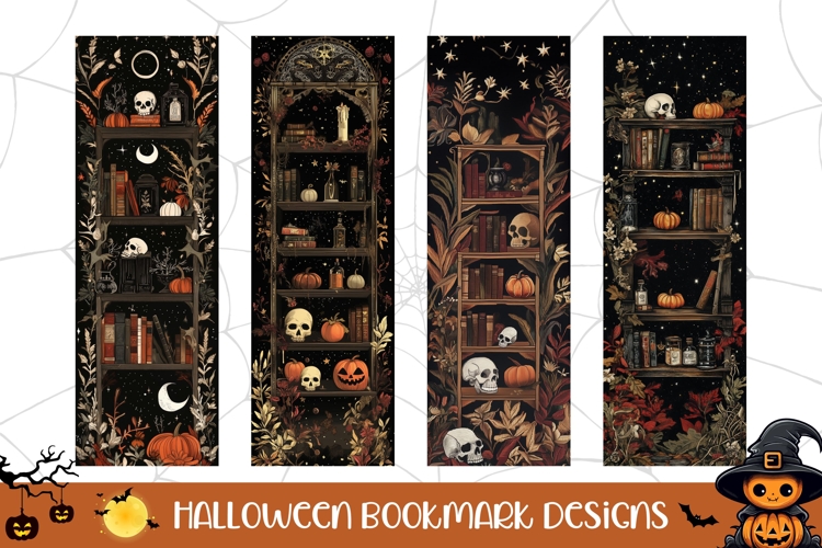 Magic Halloween Bookmarks, Gothic Bookmark Designs