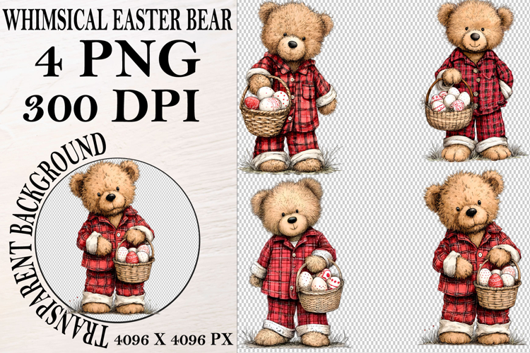 Whimsical Easter Bear Clipart Easter Bear png