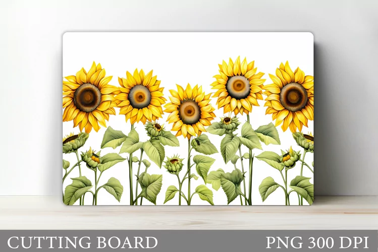 Sunflowers Cutting Board. Flowers Kitchen Cutting Board
