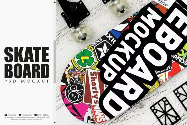 Skateboard Mockup #12