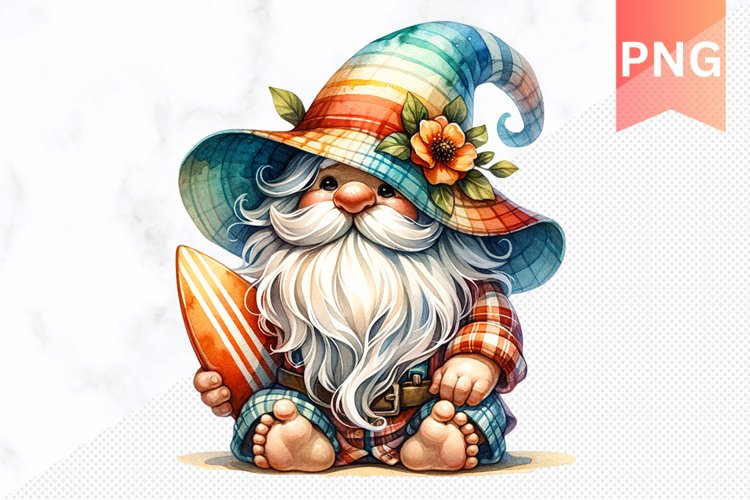Summer Gnome Sublimation - Clipart PNG