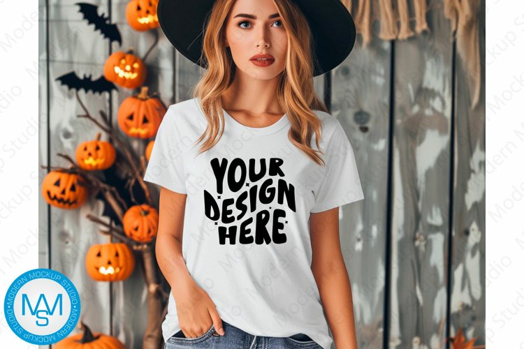 White Tshirt Mockup Image 22