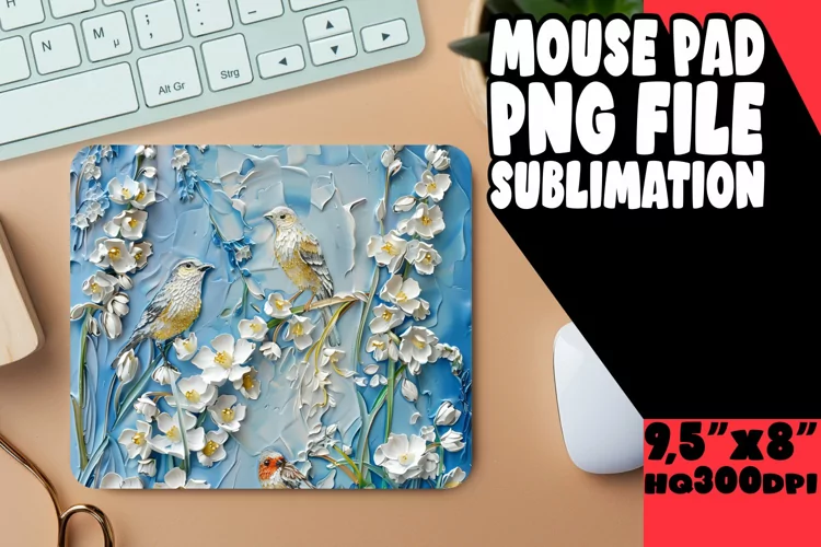 Radiant Floral Sublimation Mouse Pad