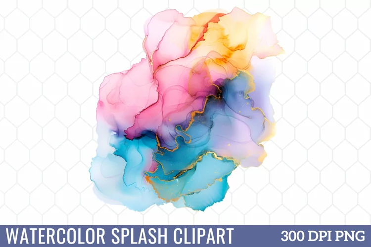 Watercolor Splashes Clipart