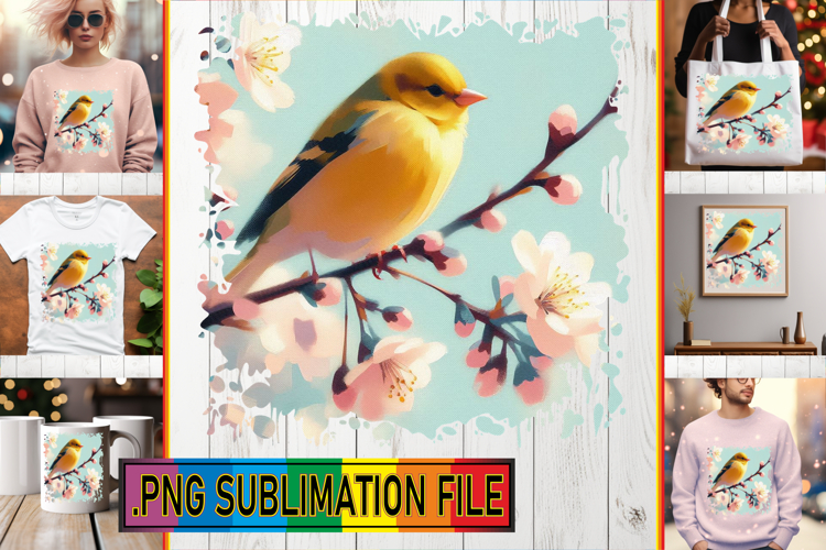 LUMINOUS Sublimation TSHIRT PNG, Birds