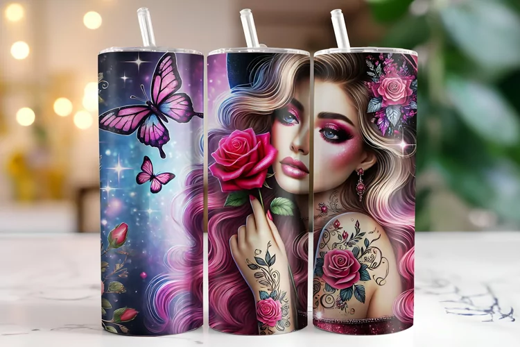 Girl Tumbler Wrap | Sublimation | Tumblers