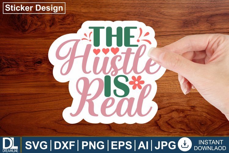 Motivational sticker design, Inspirational sticker design example image 1