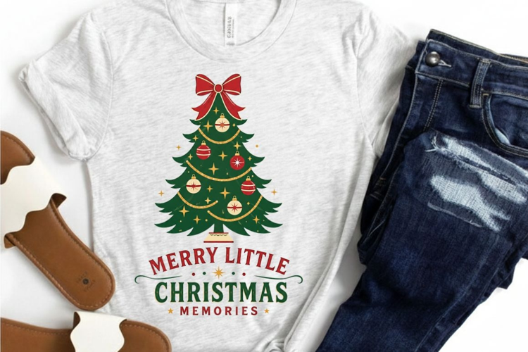 Merry Little Christmas Memories PNG Sublimation Design
