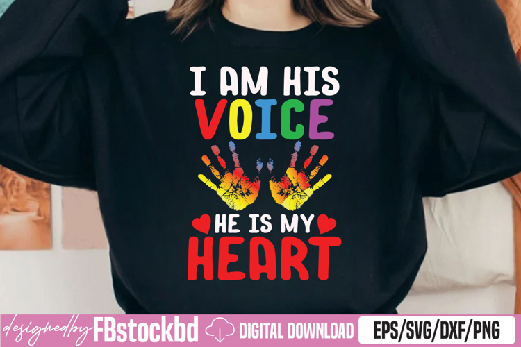 I am His Voice he is my Heart SVG
