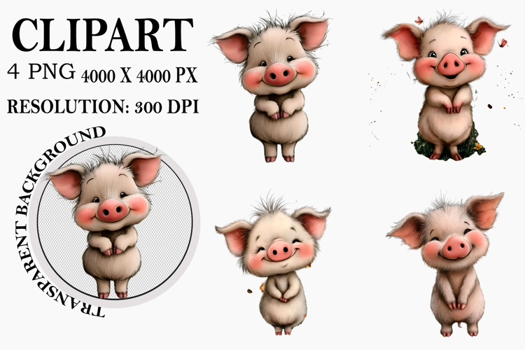 Whimsical Sunflower Animals Clipart Watercolor PNG