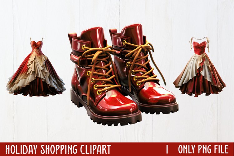 Christmas Shopping Clipart Image 8