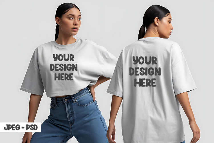 White Tshirt Mockup Image 20