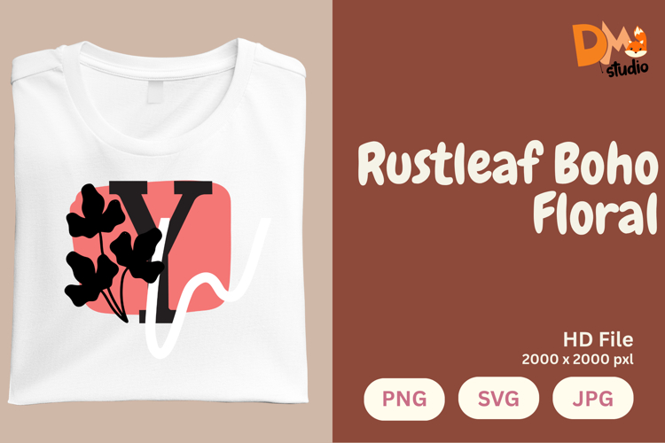 Leaf Monogram Svg Image 2