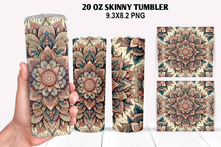 Flower Skinny Tumbler 20oz Wrap Design, Animal Tumbler Wrap