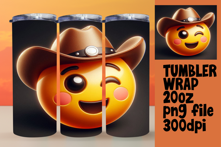 20oz Tumbler Design for Creative Gifts , 3D Emoji