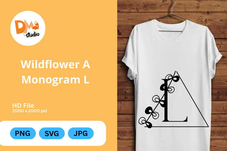 Wildflower Monogram Symbol