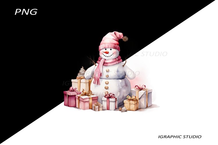 Christmas Snowman Clipart Image 16