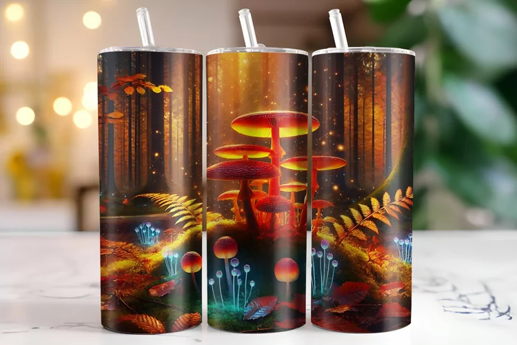 Mushrooms Tumbler Wrap | Sublimation | Tumblers