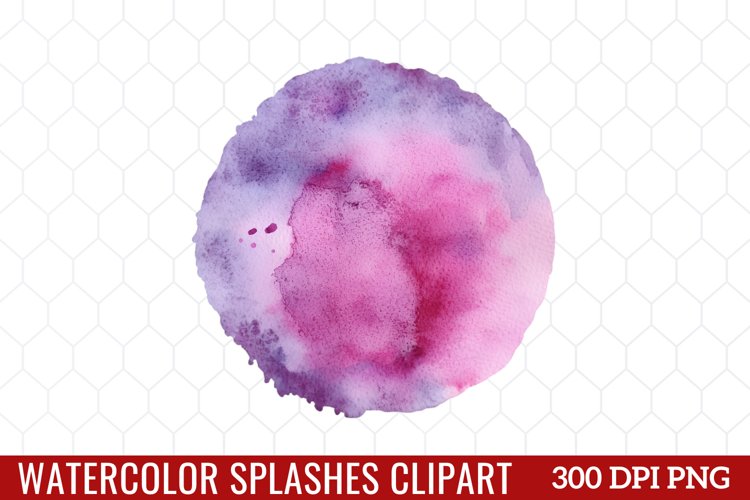 Watercolor Splash Clipart sublimation example image 1
