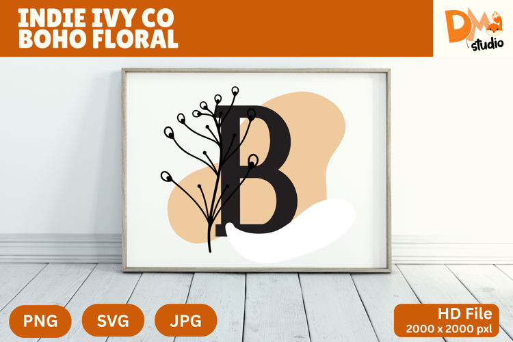 Floral Monogram Letter Svg Image 19