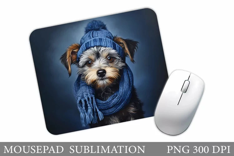 Dog Mouse Pad Sublimation. Cute Dog Mouse Pad Design