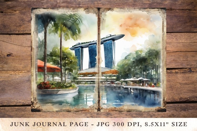 Printable Junk Journal Pages Singapore example image 1
