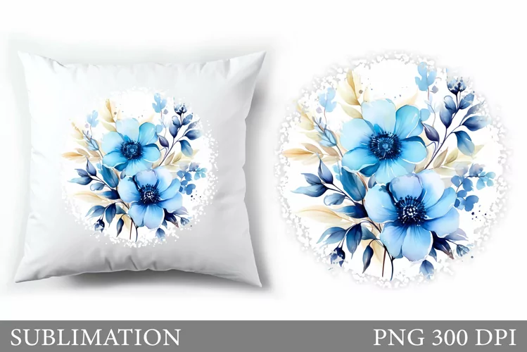 Floral Sublimation. Flowers Pillow Sublimation