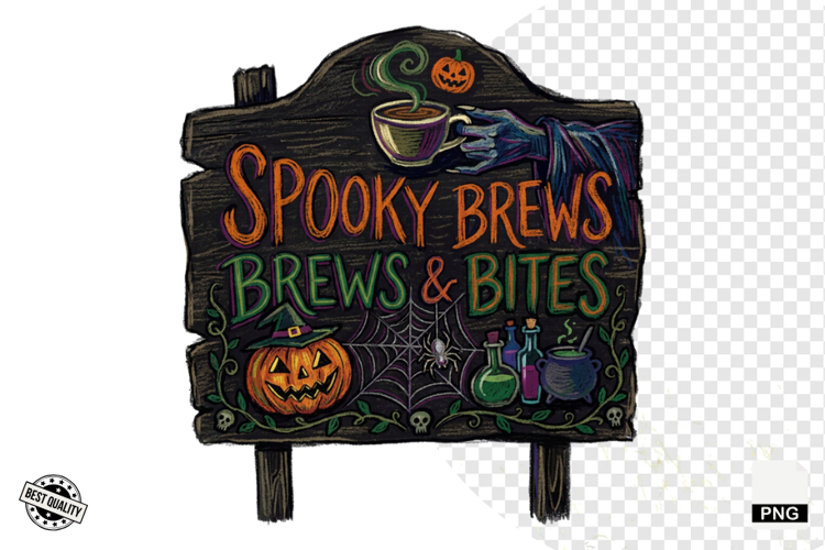 Halloween Coffee Signs PNG