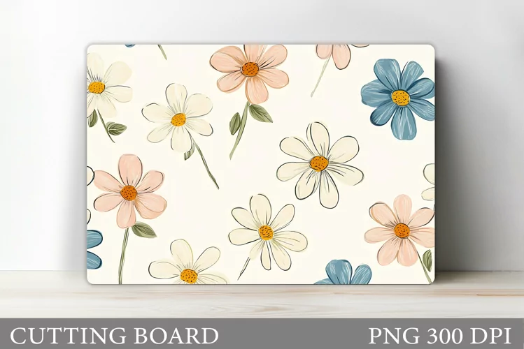 Flowers Cutting Board. Floral Cutting Board Design