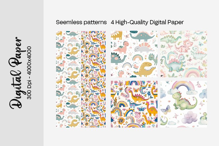 Nursery Boho digital paper Seamless backgrounds