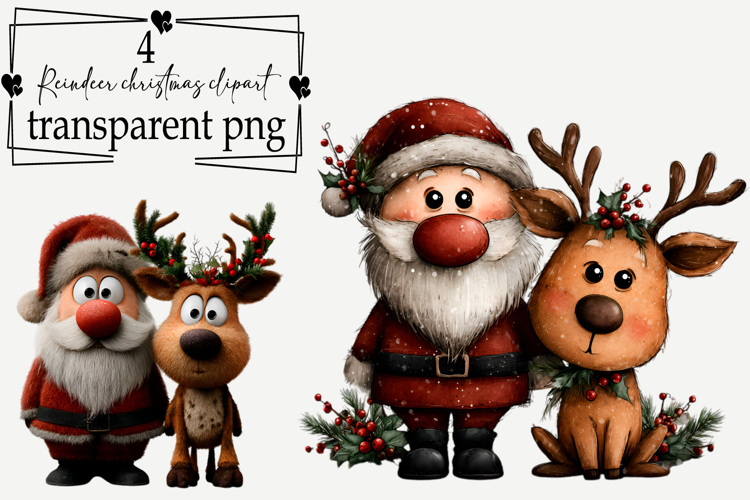 Christmas Reindeer Clipart Image 9