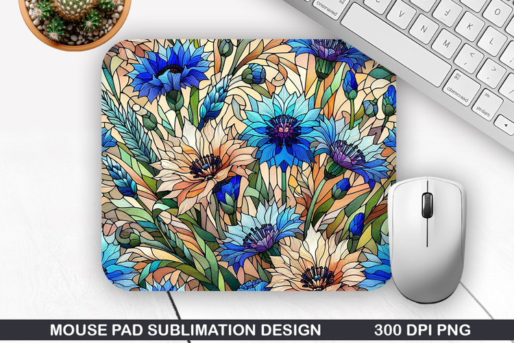 Mouse Pad Sublimation, Summer Flower Mouse Pad PNG Design