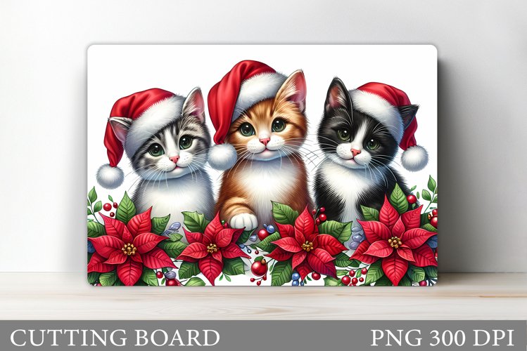 Christmas Cats Cutting Board. Christmas Cutting Board Design