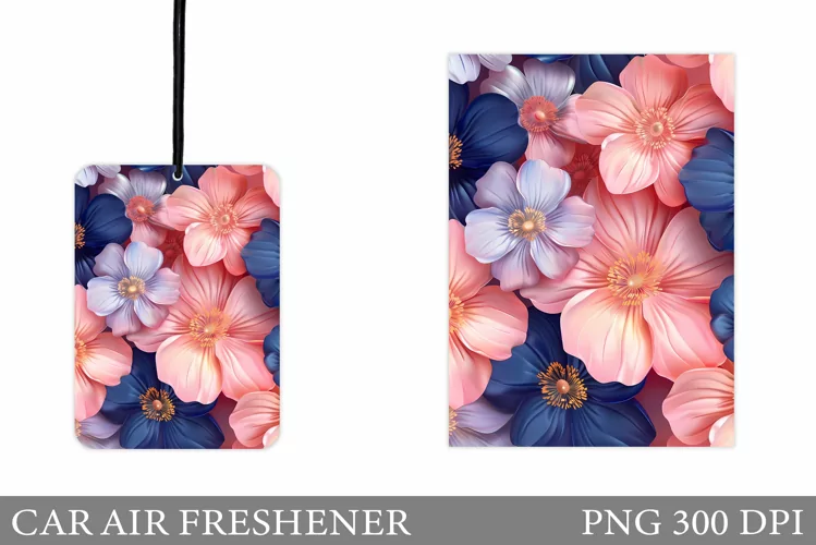 Floral Car Air Freshener. Flowers Car Air Freshener Design