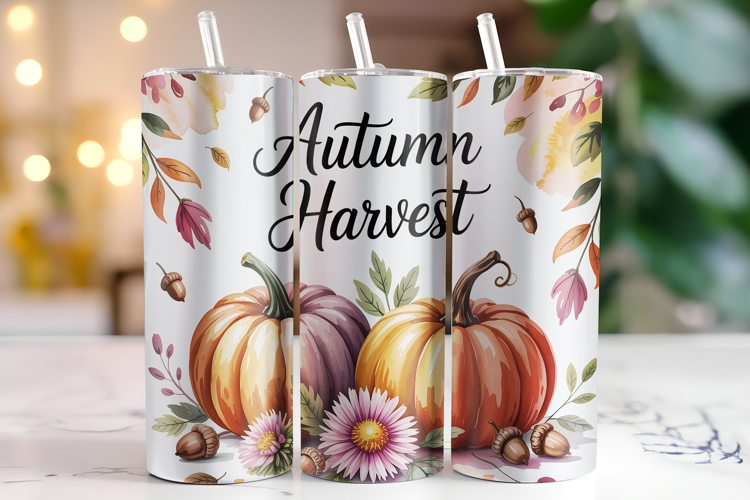 Autumn Harvest Tumbler Wrap | Sublimation | Tumblers