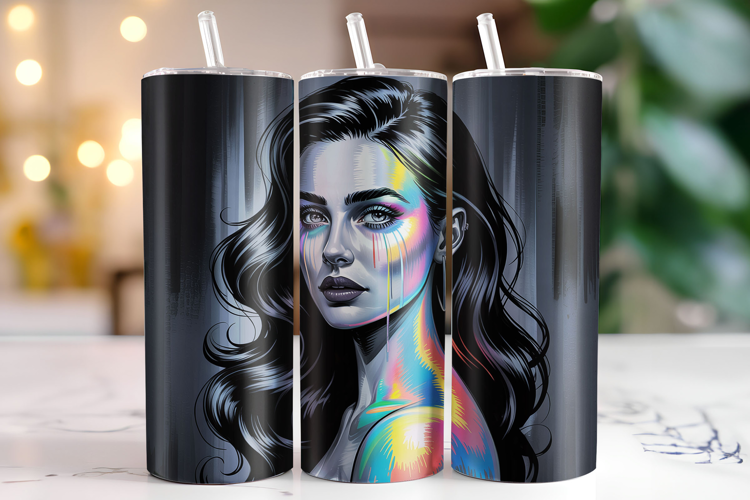 Girl Painting Tumbler Wrap | Sublimation | Tumblers