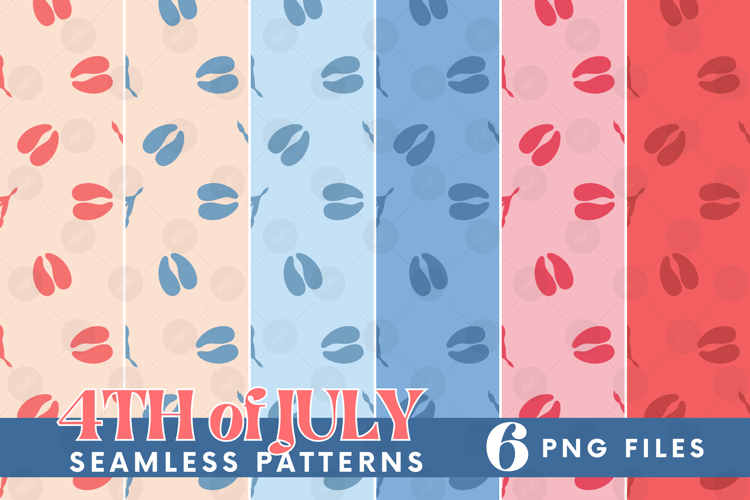 USA 4th of July Hoofs and Hen Prints Seamless Pattern Bundle