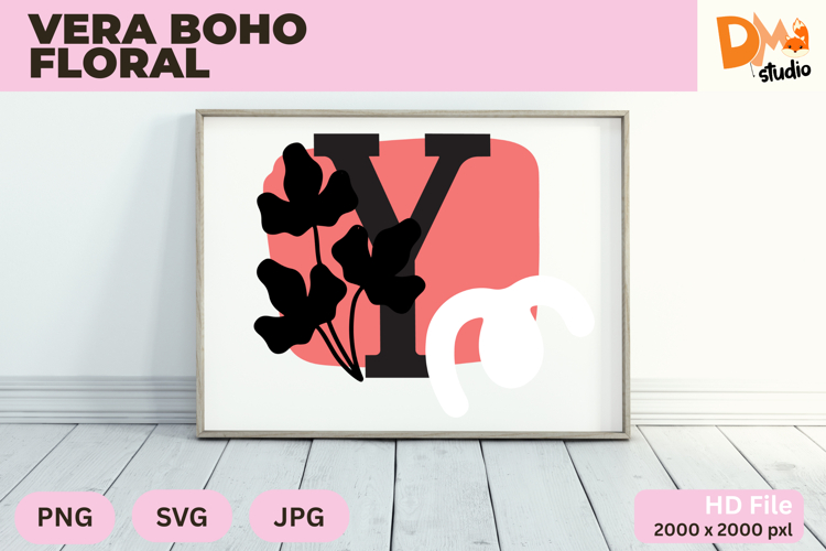 Veranique Boho Floral Monogram